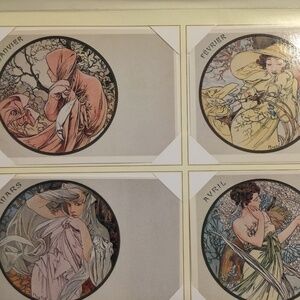 Alphonse Mucha post cards January to December